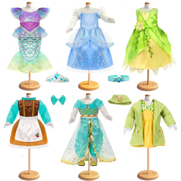 18 inch Doll Clothes Accessories - 6Pcs Different Princess Costume Dress - Image 3
