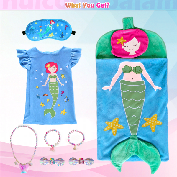 14 inch American Mermaid Doll Clothes and Doll Sleeping Bag Set Mermaid Dress for 14 inch Dolls Accessories for Kids Best Gifts - Image 2