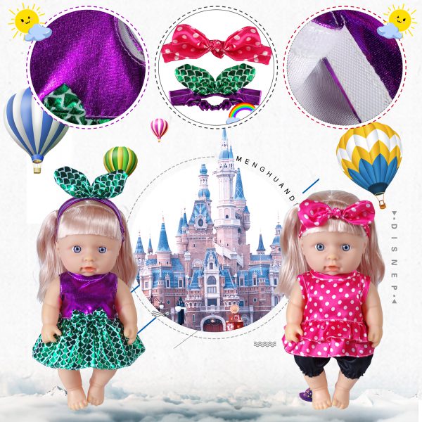 19Pcs 8-10-inch-Doll-Clothes-Accessories Baby-Doll-Clothes Costumes Outfits Christmas Birthday Gift for Little Girl - Image 7