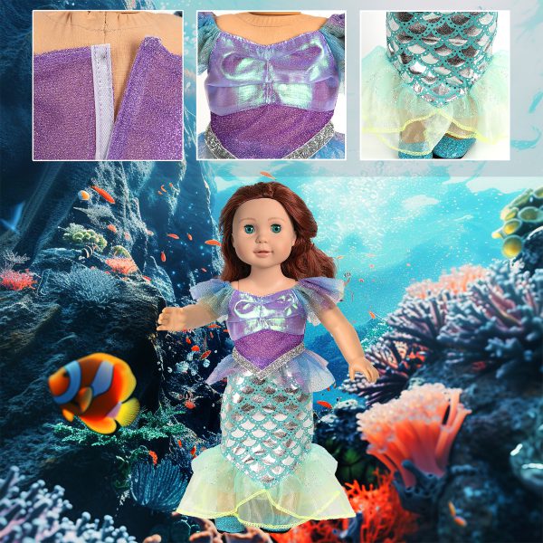 18 inch Doll Clothes Accessories - 6Pcs Different Princess Costume Dress - Image 4