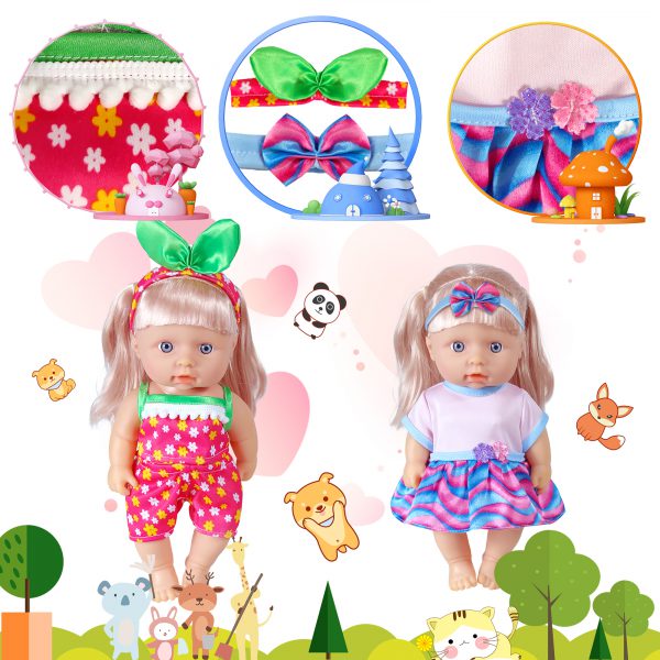 19Pcs 8-10-inch-Doll-Clothes-Accessories Baby-Doll-Clothes Costumes Outfits Christmas Birthday Gift for Little Girl - Image 6
