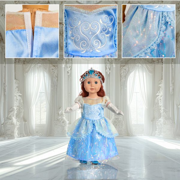 18 inch Doll Clothes Accessories - 6Pcs Different Princess Costume Dress - Image 6