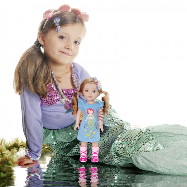 14 inch American Mermaid Doll Clothes and Doll Sleeping Bag Set Mermaid Dress for 14 inch Dolls Accessories for Kids Best Gifts - Image 5