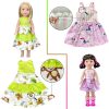 10-Sets Doll-Clothes for American-14-inch-Dolls - Compatible with 14.5-inch-Dolls Handmade Clothes and Outfits Accessories Christmas Birthday Gift for Little Girl - Image 3