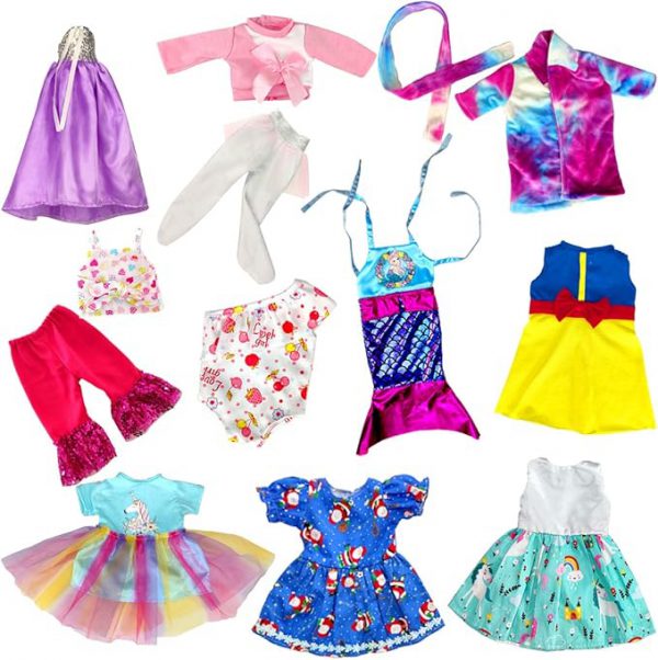 18-inch Doll Clothes and Accessories - 10 Sets Compatible with 18-inch-Dolls Outfits Christmas Birthday Gift for Little Girls - Image 3