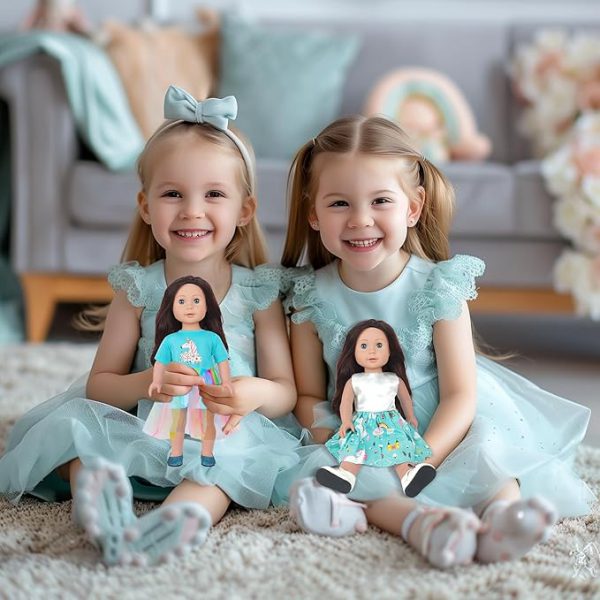 18-inch Doll Clothes and Accessories - 10 Sets Compatible with 18-inch-Dolls Outfits Christmas Birthday Gift for Little Girls - Image 4