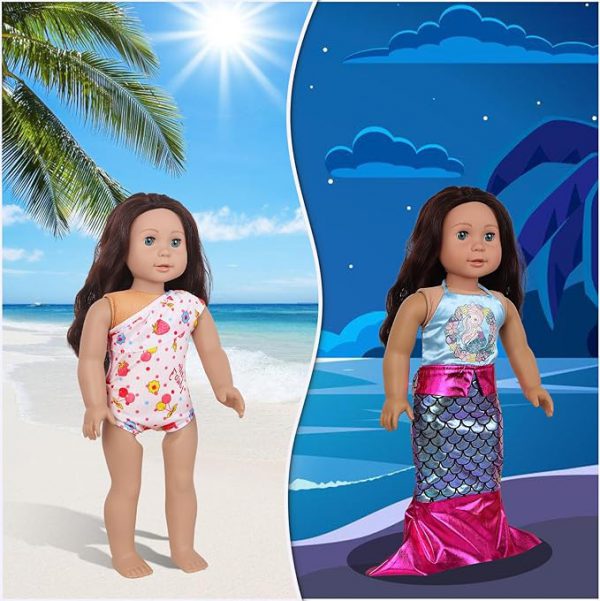 18-inch Doll Clothes and Accessories - 10 Sets Compatible with 18-inch-Dolls Outfits Christmas Birthday Gift for Little Girls - Image 7