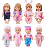 8-Sets Baby-Doll-Clothes for 12 inch Baby Dolls 10-11-12 inch Handmade Clothing Lovely Hat Dress and Outfits Accessories Christmas Birthday for Little Girl