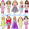 10-Sets Doll-Clothes for American-14-inch-Dolls - Compatible with 14.5-inch-Dolls Handmade Clothes and Outfits Accessories Christmas Birthday Gift for Little Girl