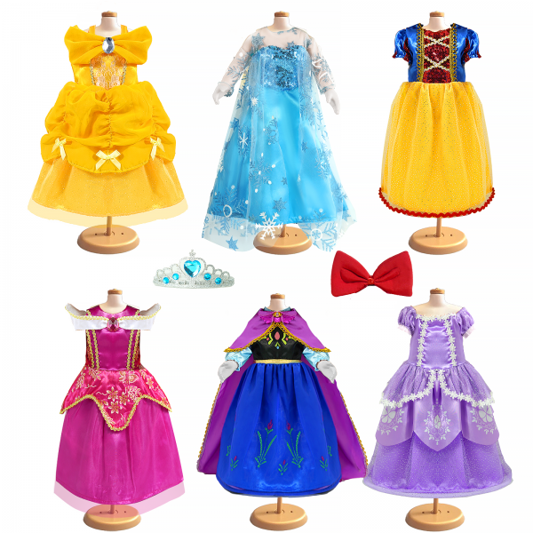 18 inch Doll Clothes Accessories - 6Pcs Different Princess Costume Dress - Image 3