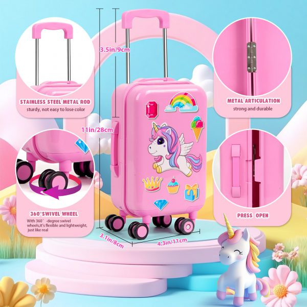 18-inch-Doll-Clothes and Accessories - Doll-Travel-Suitcase Luggage, Doll-Clothes and Shoes, Bag, Sunglasses, Camera, Passport, Notebook, Phone, pad Doll Travel Gear Play Set Fit 18 inch Doll - Image 6