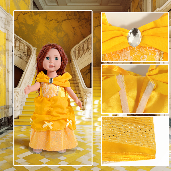 18 inch Doll Clothes Accessories - 6Pcs Different Princess Costume Dress - Image 5