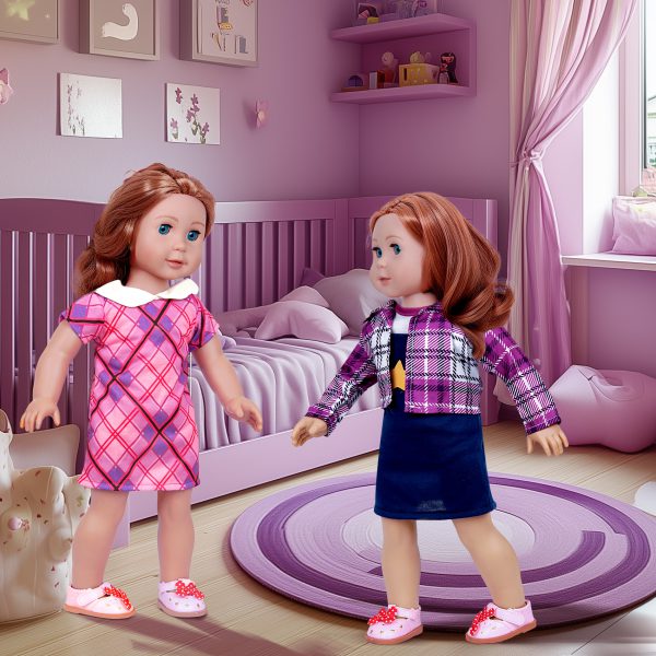 American 18-Inch Doll Clothes, 8 Sets Doll Clothing and Accessories for 18 inch Doll, Baby Doll Dress up Toys for Girls Kids - Image 5