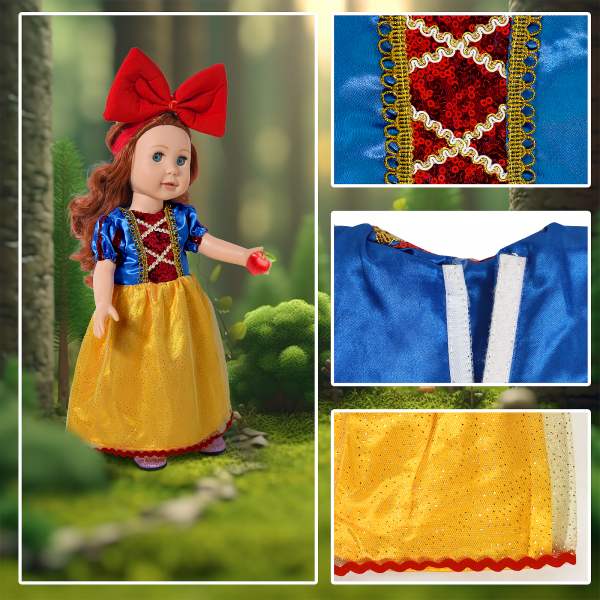 18 inch Doll Clothes Accessories - 6Pcs Different Princess Costume Dress - Image 6