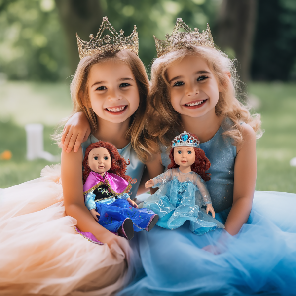 18 inch Doll Clothes Accessories - 6Pcs Different Princess Costume Dress - Image 8